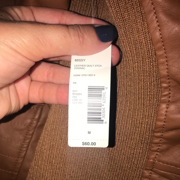 Tan leather jacket - Picture 5 of 5